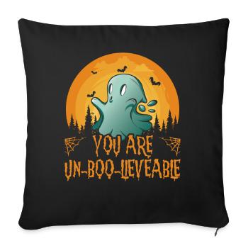 You are a ghost in disbelief - Halloween with - Sofa pillowcase 17,3'' x 17,3'' (45 x 45 cm) - black - Front