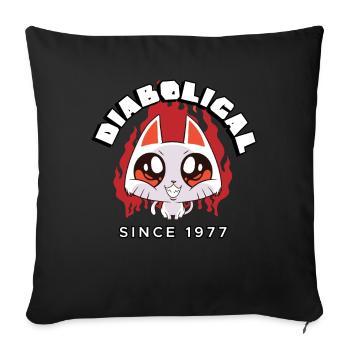 | diabolique depuis 1977 Tshirt d’anniversaire | - Housse de coussin décorative 45 x 45 cm - noir - Devant