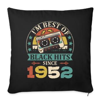I’m Best Of Black Hits Since 1952 Cassette - Housse de coussin décorative 45 x 45 cm - noir - Devant