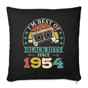 I’m Best Of Black Hits depuis 1954 Cassette - Housse de coussin décorative 45 x 45 cm - noir - Devant