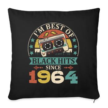 I’m Best Of Black Hits Cassette depuis 1964 - Housse de coussin décorative 45 x 45 cm - noir - Devant