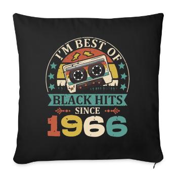 I’m Best Of Black Hits Cassette depuis 1966 - Housse de coussin décorative 45 x 45 cm - noir - Devant