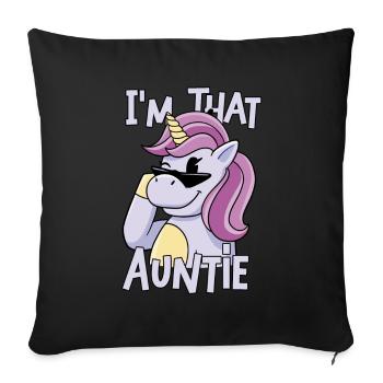 Je suis cette tante - Housse de coussin décorative 45 x 45 cm - noir - Devant
