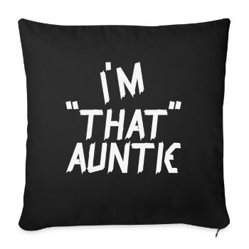 Je suis cette tante - Housse de coussin décorative 45 x 45 cm - noir - Devant