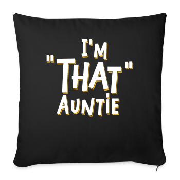 Je suis cette tante - Housse de coussin décorative 45 x 45 cm - noir - Devant