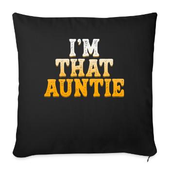 Je suis cette tante - Housse de coussin décorative 45 x 45 cm - noir - Devant