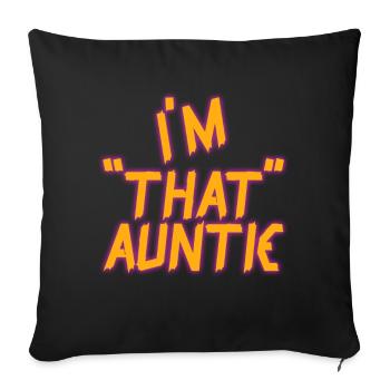 Je suis cette tante - Housse de coussin décorative 45 x 45 cm - noir - Devant