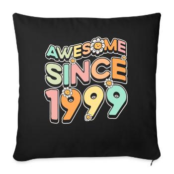 Fantastique depuis 1999 Fleurs Thème Fleurs - Housse de coussin décorative 45 x 45 cm - noir - Devant