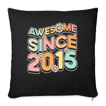 Fantastisch Seit 2015 Blumen-thema - Sofakissenbezug 45 x 45 cm - Schwarz - Vorne