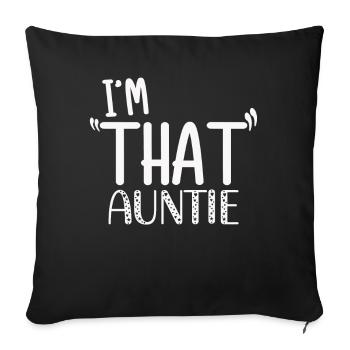 Je suis cette tante - Housse de coussin décorative 45 x 45 cm - noir - Devant