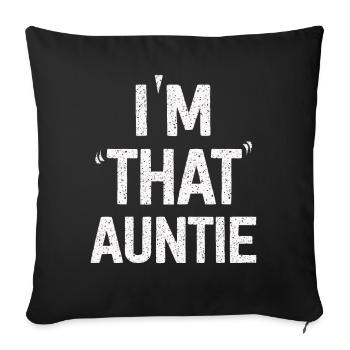 Je suis cette tante - Housse de coussin décorative 45 x 45 cm - noir - Devant