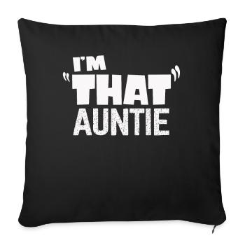 Je suis cette tante - Housse de coussin décorative 45 x 45 cm - noir - Devant