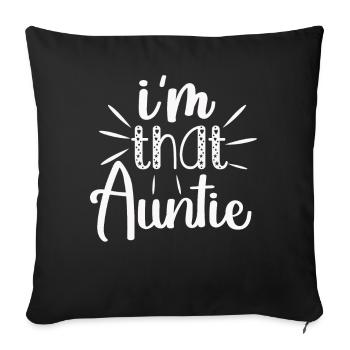 Je suis cette tante - Housse de coussin décorative 45 x 45 cm - noir - Devant