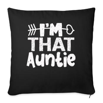 Je suis cette tante - Housse de coussin décorative 45 x 45 cm - noir - Devant