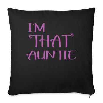 Je suis cette tante - Housse de coussin décorative 45 x 45 cm - noir - Devant