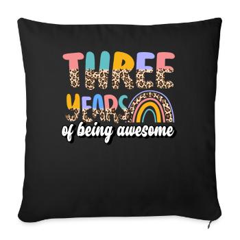 Three Years of Being Awesome Animal Skin Pattern - Sofa pillowcase 17,3'' x 17,3'' (45 x 45 cm) - black - Front