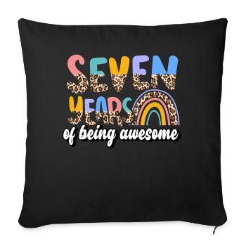 Seven Years Of Being Awesome Animal Skin Pattern - Sofa pillowcase 17,3'' x 17,3'' (45 x 45 cm) - black - Front
