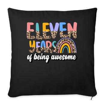 Eleven Years Of Being Awesome Animal Skin Pattern - Sofa pillowcase 17,3'' x 17,3'' (45 x 45 cm) - black - Front