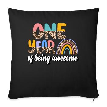 A Year of Being Awesome Animal Skin Pattern - Sofa pillowcase 17,3'' x 17,3'' (45 x 45 cm) - black - Front