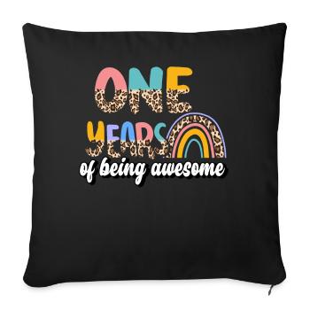 A Year of Being Awesome Animal Skin Pattern - Sofa pillowcase 17,3'' x 17,3'' (45 x 45 cm) - black - Front