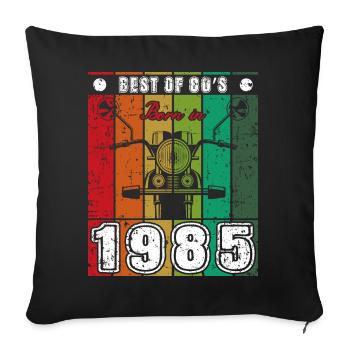 Best Of 80's Born 1985 Classic Motorcycle - Sofa pillowcase 17,3'' x 17,3'' (45 x 45 cm) - black - Front