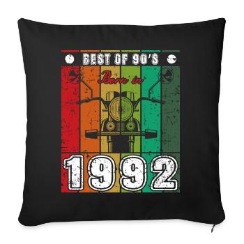 Best Of 90's Born 1992 Classic Motorcycle - Sofa pillowcase 17,3'' x 17,3'' (45 x 45 cm) - black - Front