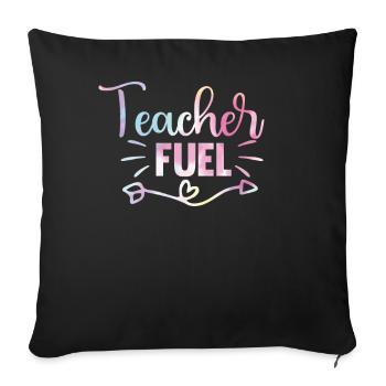 Teacher Full Tank - Sofa pillowcase 17,3'' x 17,3'' (45 x 45 cm) - black - Front