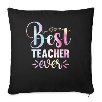Back To Best School Retention - Sofa pillowcase 17,3'' x 17,3'' (45 x 45 cm) - black - Front