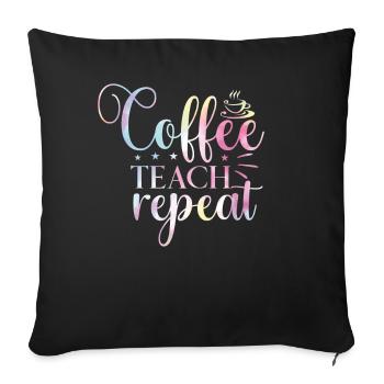 Back to School Tie Rainbow Coffee - Sofa pillowcase 17,3'' x 17,3'' (45 x 45 cm) - black - Front