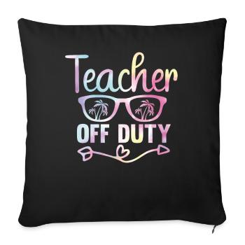 Back to school Physical education - Sofa pillowcase 17,3'' x 17,3'' (45 x 45 cm) - black - Front
