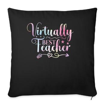 Back To School Binding Virtual Physical Education - Sofa pillowcase 17,3'' x 17,3'' (45 x 45 cm) - black - Front