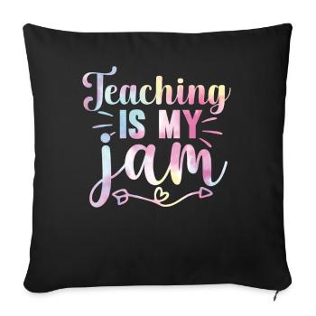 L’enseignement est mon professeur d’éducation physique - Housse de coussin décorative 45 x 45 cm - noir - Devant