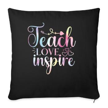 Back to School Tie Inspired - Sofa pillowcase 17,3'' x 17,3'' (45 x 45 cm) - black - Front