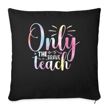 Back To School Tie Rainbow Brave Physical - Sofa pillowcase 17,3'' x 17,3'' (45 x 45 cm) - black - Front