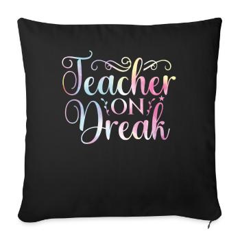 Funny school holiday tie rainbow - Sofa pillowcase 17,3'' x 17,3'' (45 x 45 cm) - black - Front