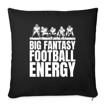 Drôle de football Fantasy à grande énergie - Housse de coussin décorative 45 x 45 cm - noir - Devant