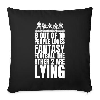 Funny Fantasy Football Champion - Sofa pillowcase 17,3'' x 17,3'' (45 x 45 cm) - black - Front