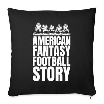 Lustiger amerikanischer Fantasy-Football - Sofakissenbezug 45 x 45 cm - Schwarz - Vorne