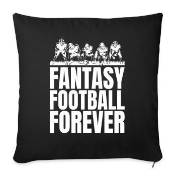 Mens Funny Forever Fantasy Football Champion - Sofa pillowcase 17,3'' x 17,3'' (45 x 45 cm) - black - Front