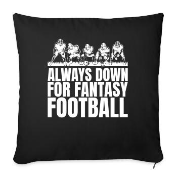 Funny men's fantasy football - Sofa pillowcase 17,3'' x 17,3'' (45 x 45 cm) - black - Front