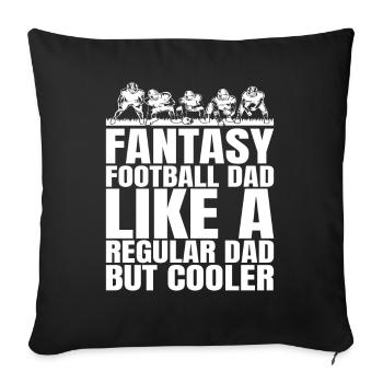 Funny Men's Fantasy Football Champion - Sofa pillowcase 17,3'' x 17,3'' (45 x 45 cm) - black - Front