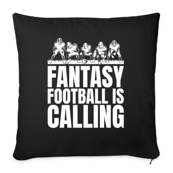 Funny Mens Fantasy Football is calling - Sofa pillowcase 17,3'' x 17,3'' (45 x 45 cm) - black - Front