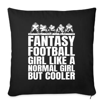 The Funny Women's Fantasy Football Champion - Sofa pillowcase 17,3'' x 17,3'' (45 x 45 cm) - black - Front