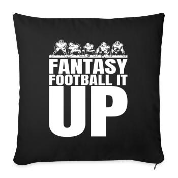 Funny Men's Fantasy Football King - Sofa pillowcase 17,3'' x 17,3'' (45 x 45 cm) - black - Front