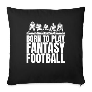Fun né pour jouer au football Fantasy - Housse de coussin décorative 45 x 45 cm - noir - Devant