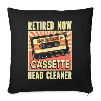 Maintenant à la retraite et à la recherche d’un - Housse de coussin décorative 45 x 45 cm - noir - Devant