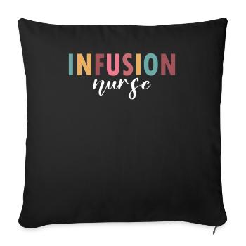 Infusionskrankenschwester Leben - Sofakissenbezug 45 x 45 cm - Schwarz - Vorne