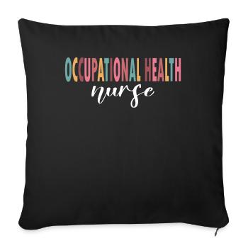 Santé au travail Infirmière Vie - Housse de coussin décorative 45 x 45 cm - noir - Devant