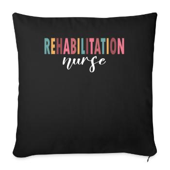Rehabilitaton Nurse Life - Sofakissenbezug 45 x 45 cm - Schwarz - Vorne