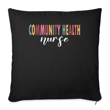 Community Health Nurse Life - Sofa pillowcase 17,3'' x 17,3'' (45 x 45 cm) - black - Front